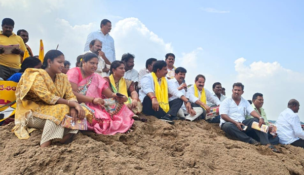 tdp protest against sand mining1