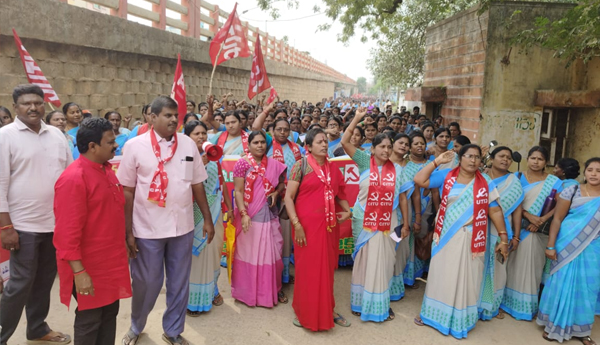 annamayya anganwadai strike continue 7th day rajampeta1