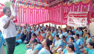 gnt anganwadi protest 2nd day pdf mlc