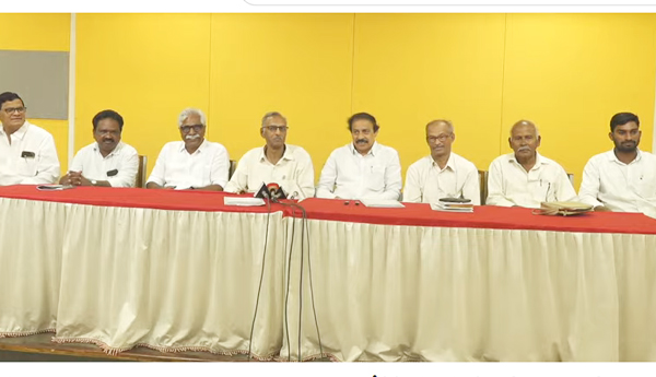 left parties press meet on anganwadi strike