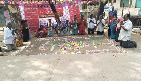 anganwadi workers strike 35day pongal festival nlr