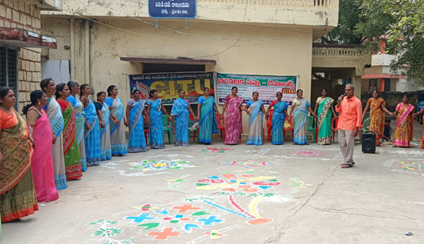 anganwadi workers strike 35day pongal festival prkm