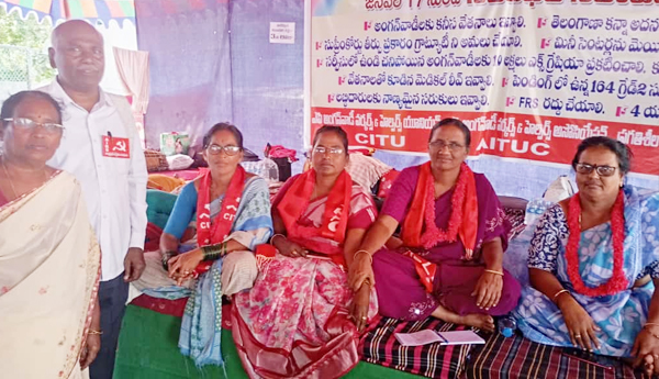 anganwadi workers strike 39th day knl