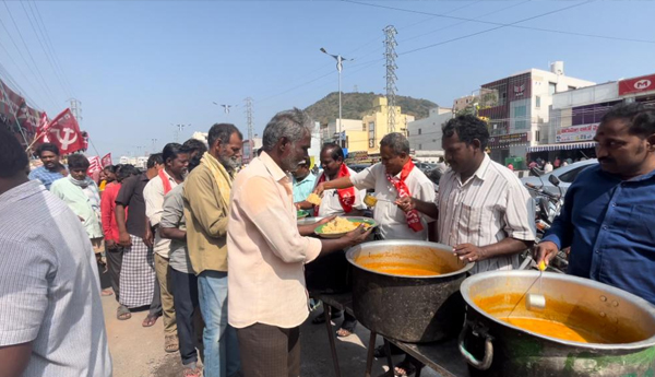 municipal workers strike 11th day amaravati