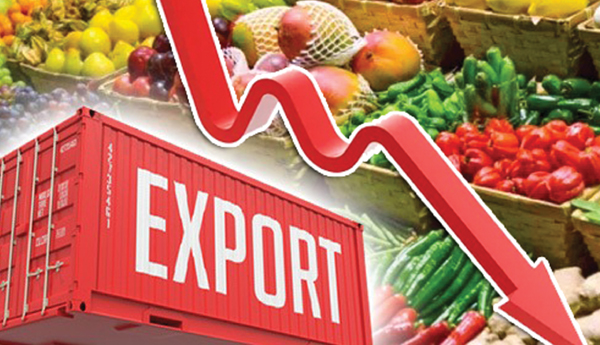 Declining agricultural exports