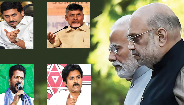 Telugu states, different political camps